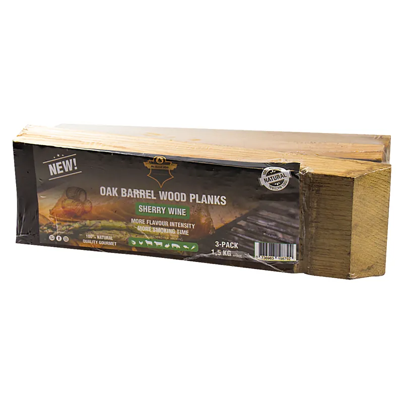 Mr. Barrel BBQ Planks L Sherry Wine, 3er-Set Neue Ware