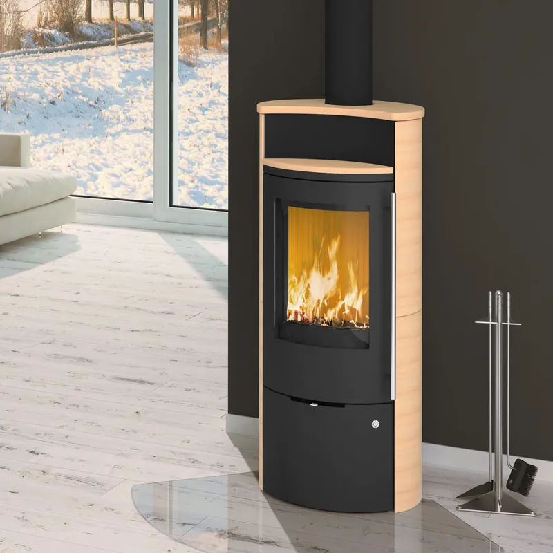 Must-Have Olsberg Caldera II Compact Kaminofen Stahl Schwarz Keramik Caffe Latte