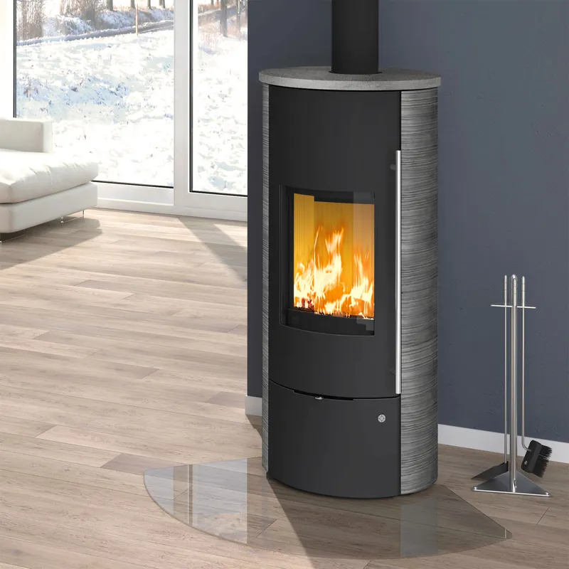 Bestseller Olsberg Tolima Aqua II Compact Wasserführender Kaminofen Stahl Schwarz Keramikverkleidung Curlo