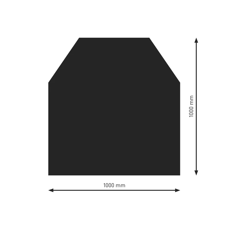 Bestseller Raik Bodenplatte B2 6-Eck schwarz pulverbeschichtet 1000 x 1000 mm