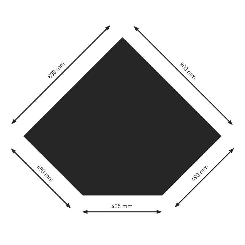 Top-Angebot Raik Bodenplatte B5 Diamant schwarz pulverbeschichtet 800 x 800 mm