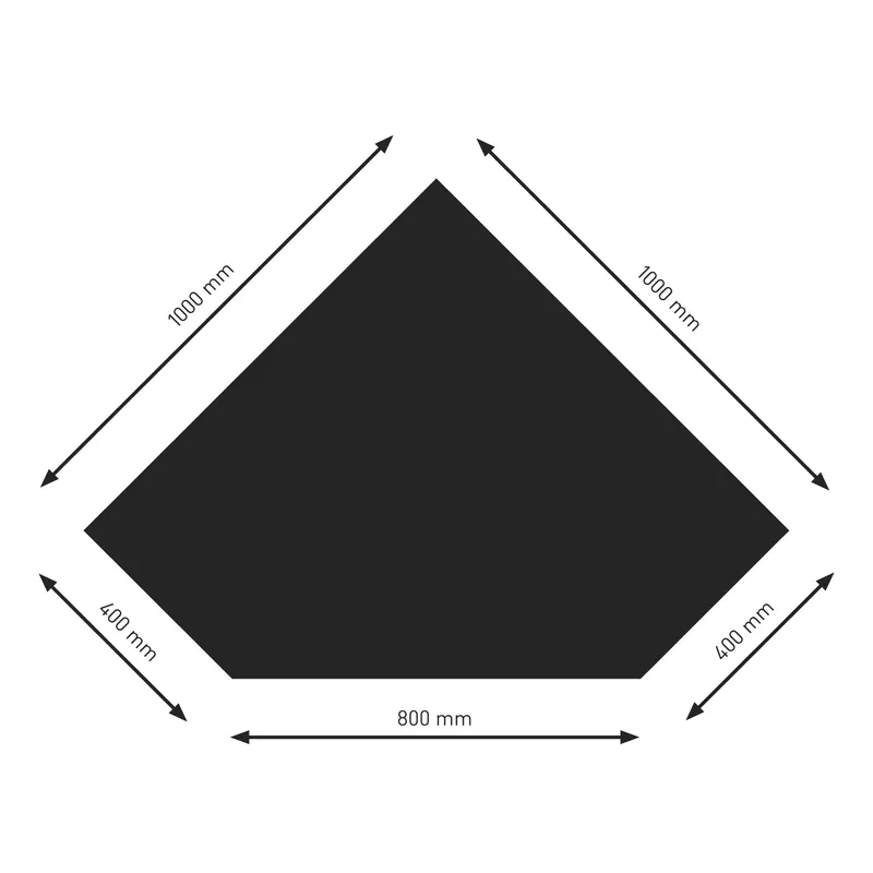 Raik Bodenplatte B5 Diamant schwarz pulverbeschichtet 1000 x 1000 mm Direkt Vom Hersteller
