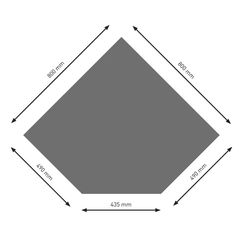 Raik Bodenplatte B5 Diamant gussgrau pulverbeschichtet 800 x 800 mm Wochenendangebot