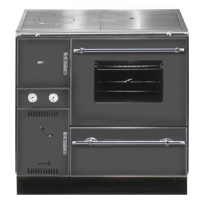 Sonderangebot Wamsler K 148 CL Küchenofen wasserführend Anthrazit / Chrom, Rauchrohr rechts