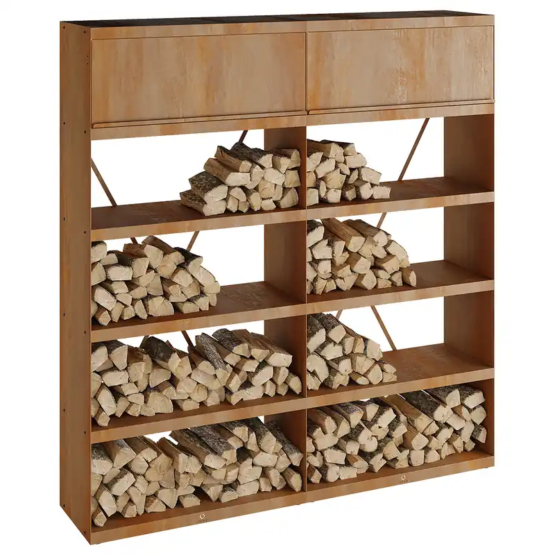 Günstig OFYR Holzregal Corten 200