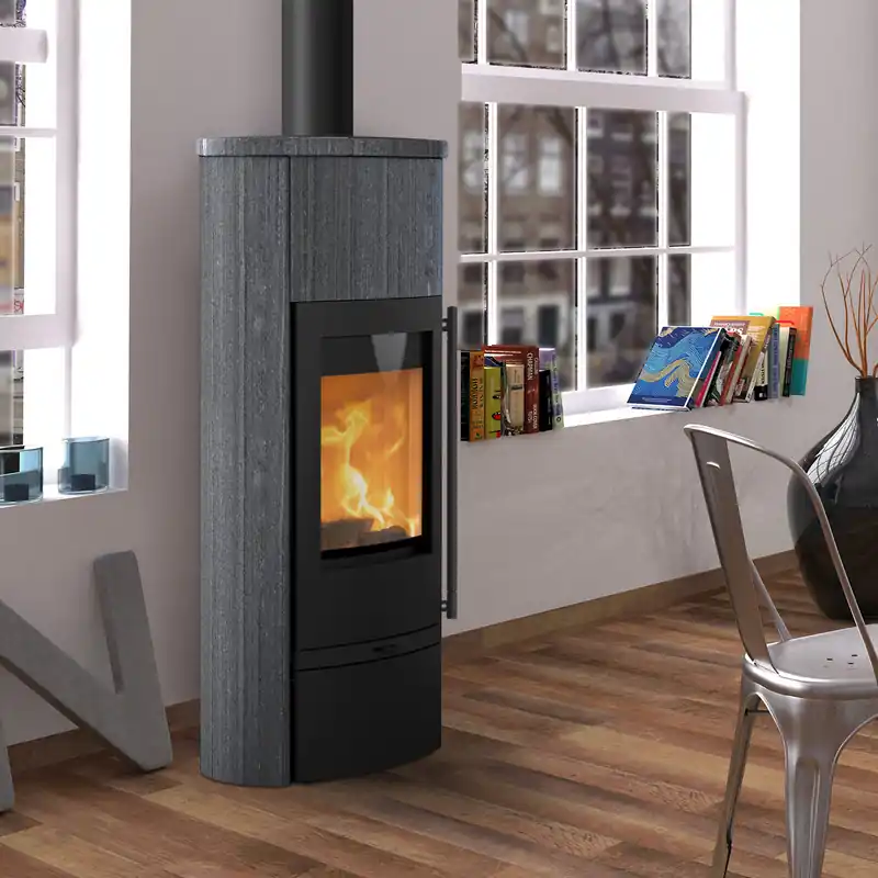 Begrenztes Angebot Lotus Jubilee 25 M Kaminofen Indian Night, Rauchabgang oben, Griff Classic