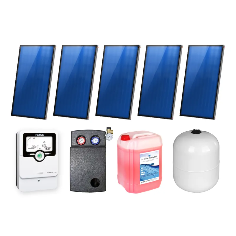 Solange Der Vorrat Reicht 10,05 m² Sunex Flachkollektor-Set 4 5x Basicx 2.0 4C