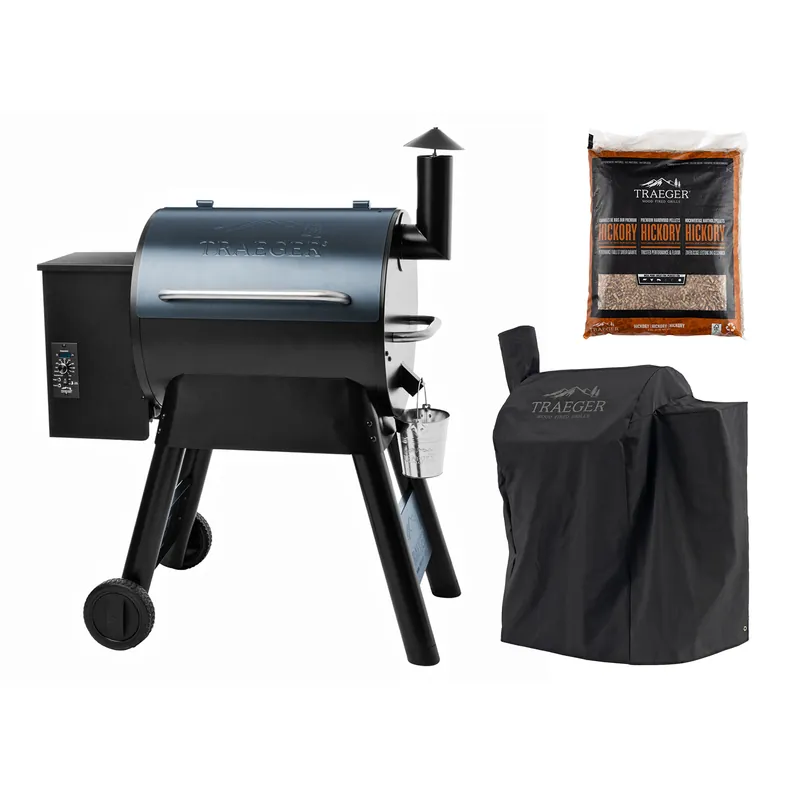 Saisonangebot Traeger Pro Series 22 Pelletgrill inkl. Abdeckhaube + 2x Hartholz Pellets Hickory 9 kg