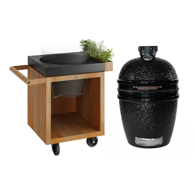 Must-Have OFYR Sockel Corten 65 PRO Concrete für Kamado TB + The Bastard Large Solo