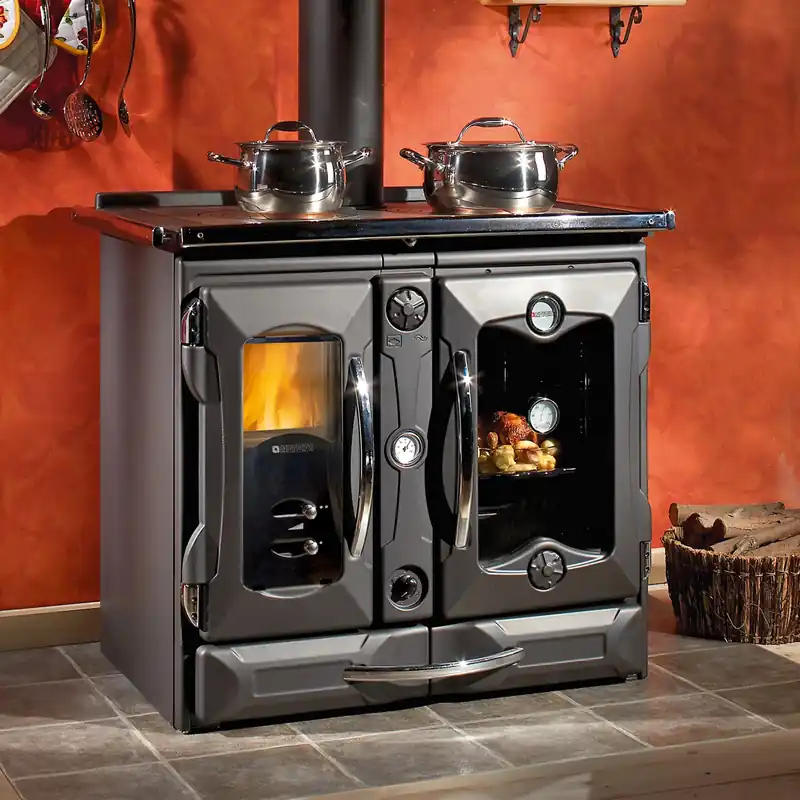 Saisonangebot La Nordica Termosuprema Wasserführender Küchenofen Anthrazit