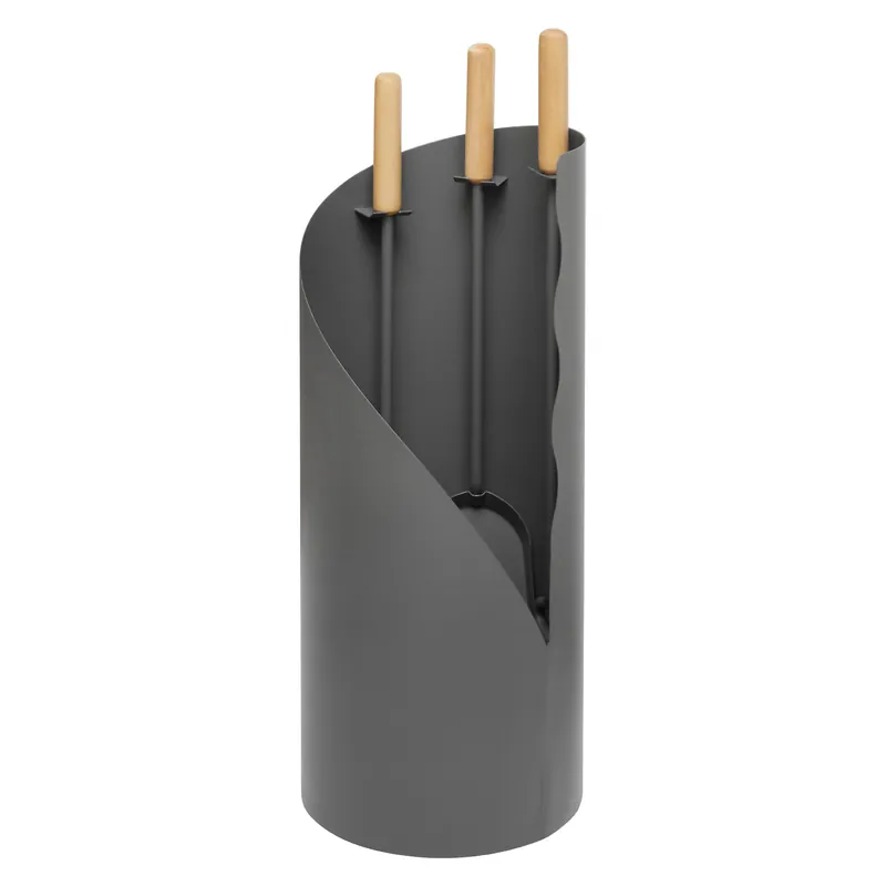 Markenprodukt Raik Kaminbesteck 3-teilig OTTO, grau, mit Holzgriff B-Ware