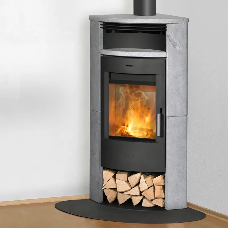 Fireplace Malta Eckkaminofen Stahl Schwarz Speckstein Neue Ware