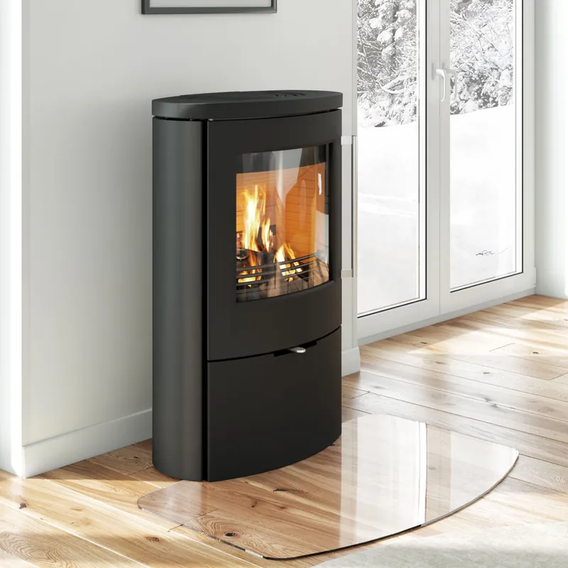 TermaTech TT80RL Kaminofen Stahl Schwarz, Rauchabgang hinten Sofort Bestellen