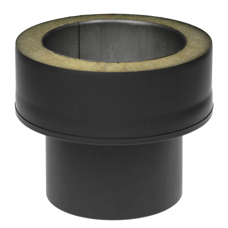 Raik Coltherm Adapter 150mm von EW auf DW schwarz für Rauchrohr / Ofenrohr Bestpreis