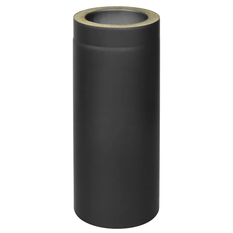 Raik Coltherm Längenelement 150mm schwarz doppelwandig L 500mm für Rauchrohr / Ofenrohr Echt