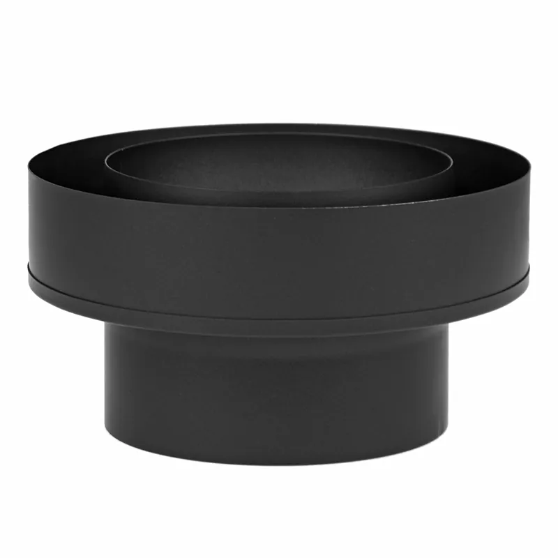 Markenware Raik Coltherm Übergang 150mm schwarz doppelwandig von DW auf EW für Rauchrohr / Ofenrohr