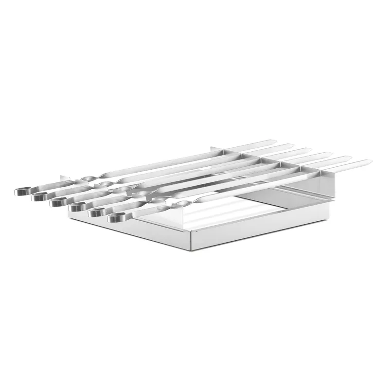 Thüros Schaschlik-Spießaufsatz mit 6 Spießen für T1 Tischgrill Grillfläche 30 x 30 cm Billig