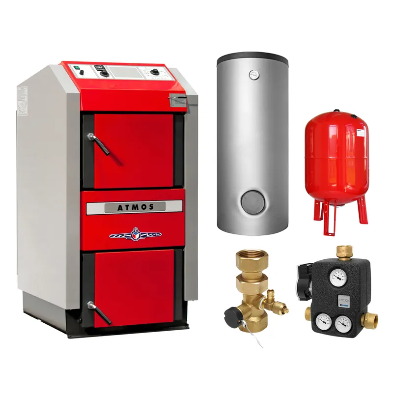 Markenware ATMOS GS20 Set + Pufferspeicher 600 L + Kombispeicher 600 + SWT, inkl. Isolierung