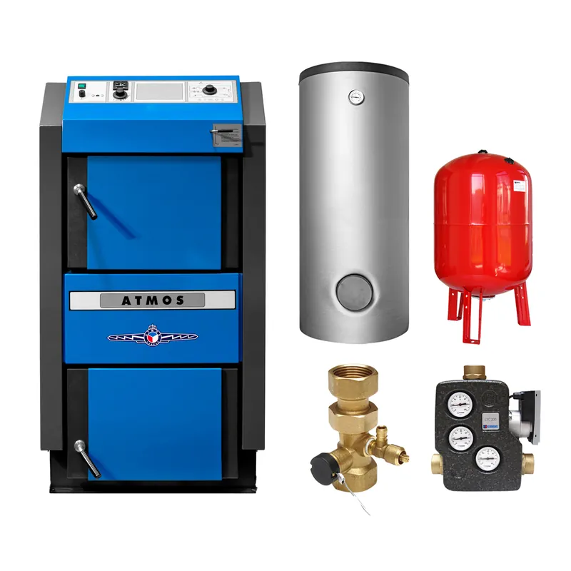 Neu ATMOS DC18 GSE Set + Pufferspeicher 600 L + Hygienespeicher 550 L + SWT, inkl. Isolierung