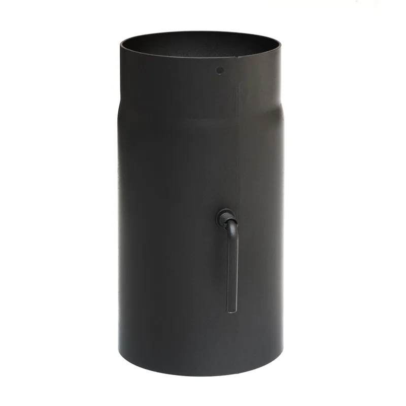 Raik Rauchrohr / Ofenrohr 180mm - 250mm mit Zugregulierung schwarz Sonderangebot