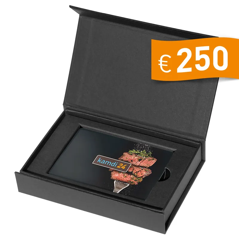 Neu kamdi24 Geschenkgutschein Grillfleisch 250 