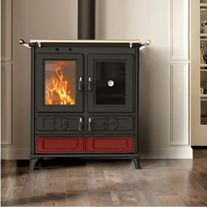 Markenprodukt Thermorossi Violetta Evo Küchenofen Majolika Bordeaux