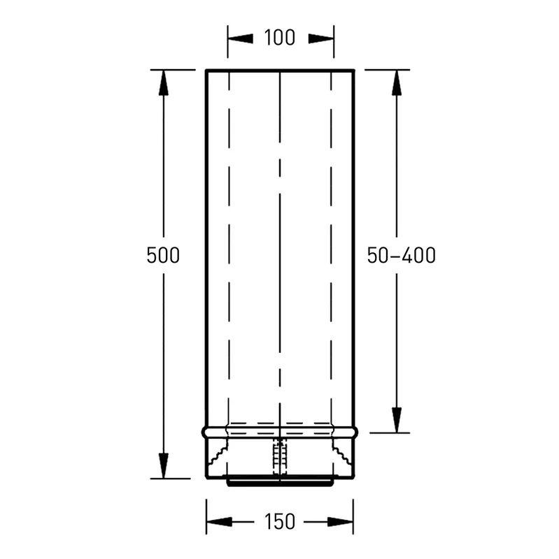 Neuheit Trimline CC-DECO Längenausgleichselement 100-150 Schwarz