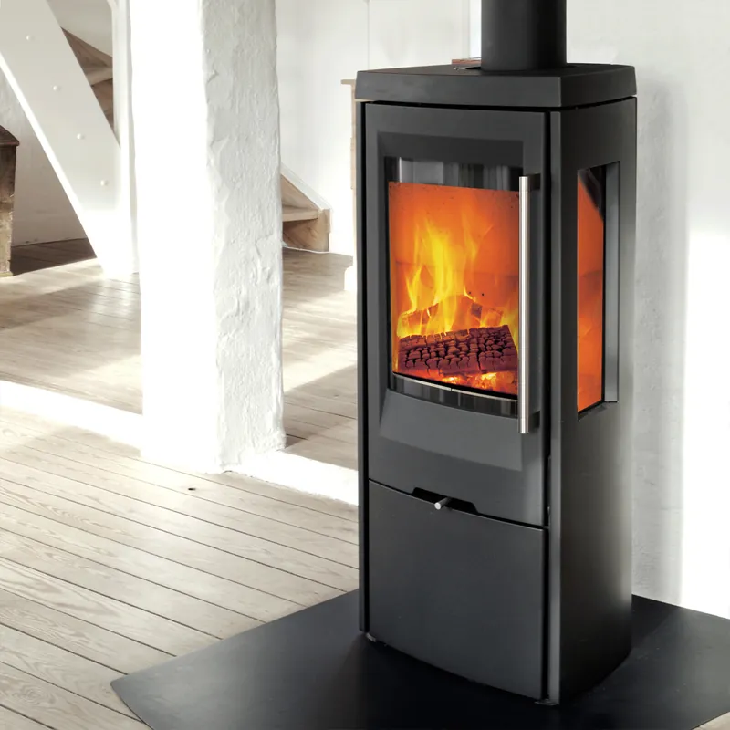 Neu TermaTech TT30G Kaminofen Stahl Schwarz Rauchrohr oben / hinten