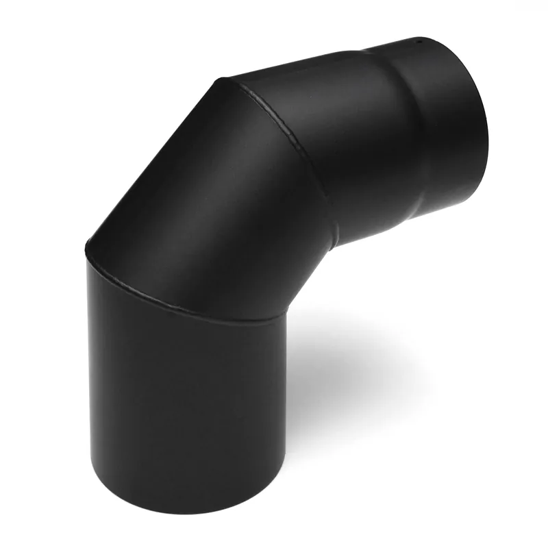 Raik Basic Rauchrohrbogen 180mm schwarz 90° ohne Tür für Rauchrohr / Ofenrohr Sichere Zahlung