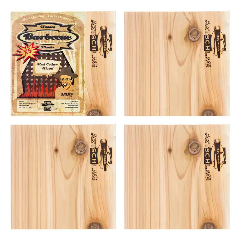 Top-Seller Axtschlag Wood Plank Rotzeder XS 4er Set