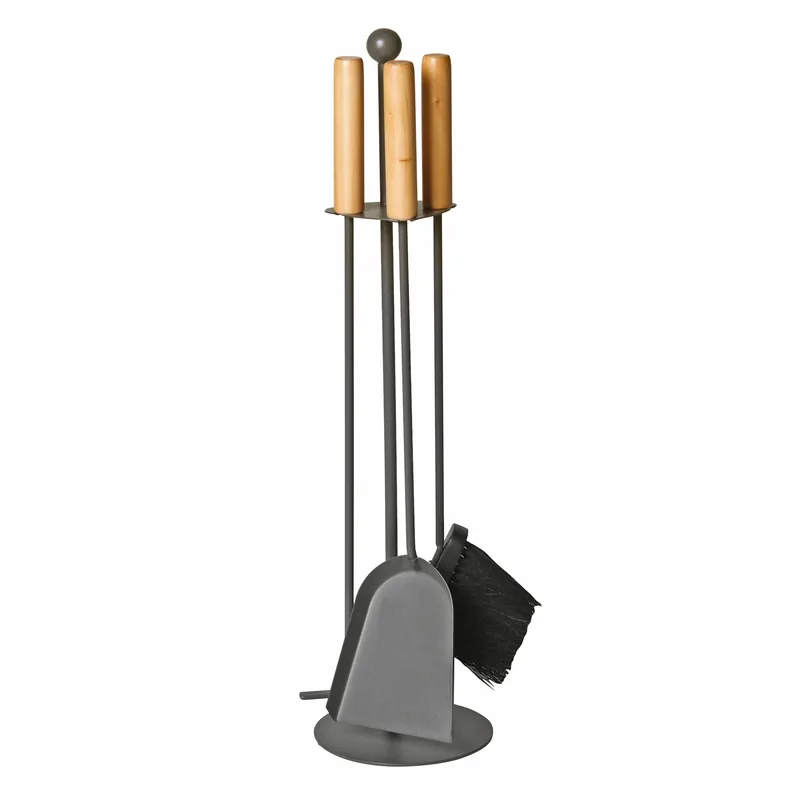 Jetzt Bestellen Raik Kaminbesteck, 3-teilig, anthrazit, Holzgriffe, 58cm