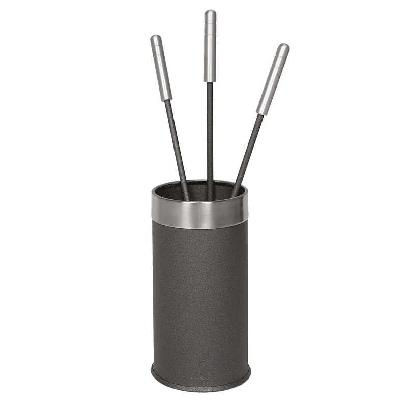 Must-Have Raik Kaminbesteck, 3-teilig, Edelstahl, anthrazit, 30cm