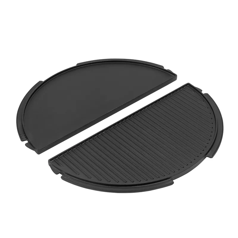 Nur Heute Big Green Egg Halbrunde Grillplatte aus Gusseisen für Large
