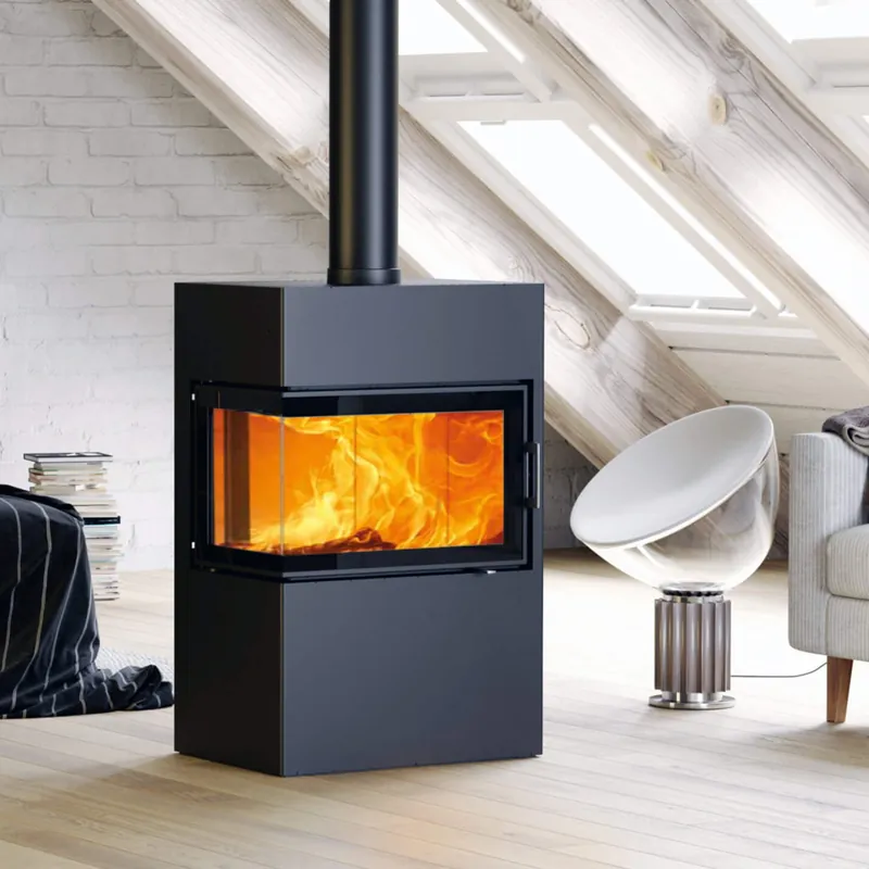 Schnäppchen Austroflamm Dexter 2.0 Kaminofen Stahl Gussgrau Türanschlag links