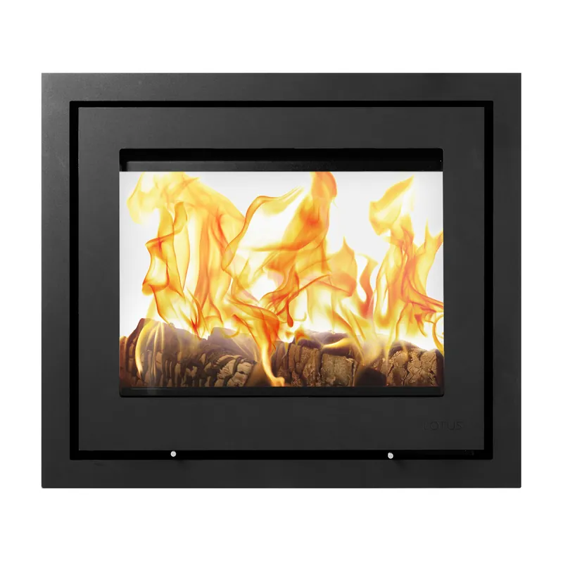 Lotus H570 T Kamineinsatz Schwarz / Scharniere links Neue Ware