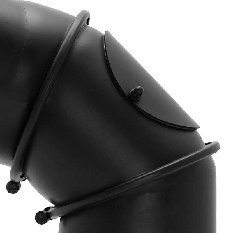 Raik Basic Rauchrohrbogen / Ofenrohr 250mm - 0° - 90° mit Reinigungsöffnung schwarz Aktuell