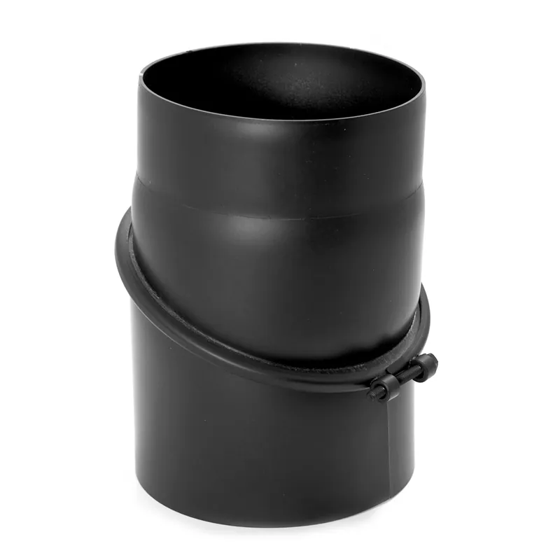 Raik Basic Rauchrohrbogen / Ofenrohr 250mm - 0° - 45° ohne Reinigungsöffnung schwarz Sofort Bestellen