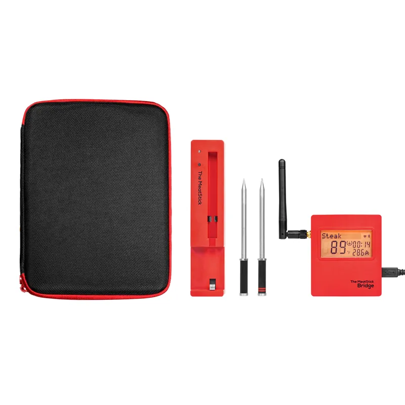 Beliebt The MeatStick Set 4 The MeatStick (2 Stück) mit WiFi Bridge, Ladegerät und Transporttasche