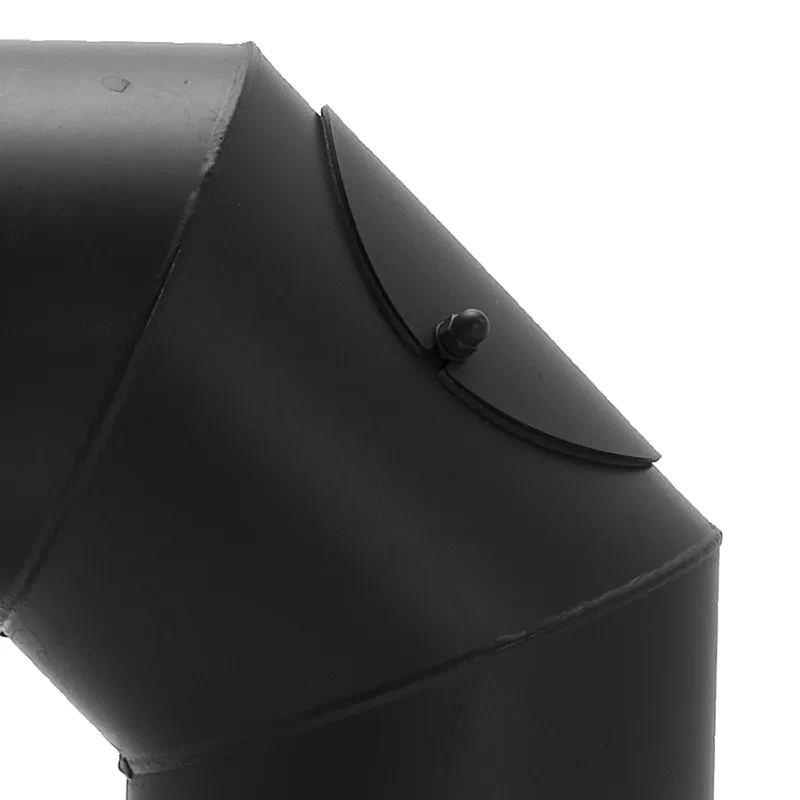 Knallerangebot Raik Basic Rauchrohrbogen / Ofenrohr 250mm - 90° mit Reinigungsöffnung schwarz