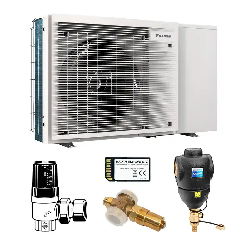 DAIKIN Altherma 3 M Baugröße 4 Monoblock-Wärmepumpe 4,6 kW – Set für Fußbodenheizung ohne Trinkwarmwasserbereitung Geprüft