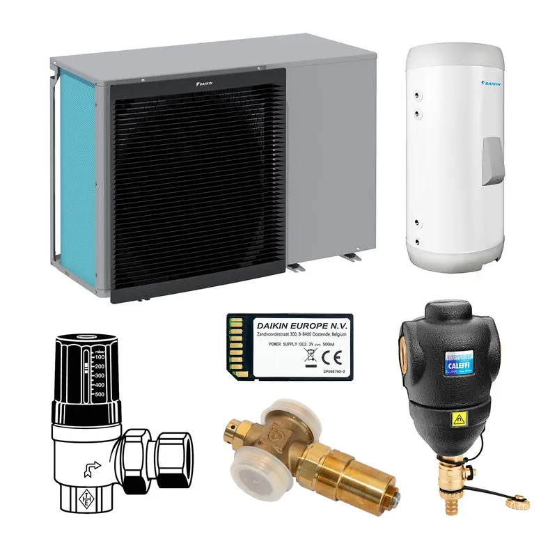 DAIKIN Altherma 3 M Baugröße 14 Monoblock-Wärmepumpe 12 kW – Set für Fußbodenheizung mit Trinkwarmwasserbereitung 180 L Knallerangebot