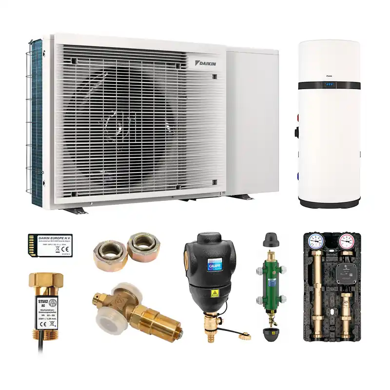 Online Kaufen DAIKIN Altherma 3 M Baugröße 6 Monoblock-Wärmepumpe 6 kW – Set für Heizkörper mit Trinkwarmwasserbereitung über Brauchwasser-Wärmepumpe 200 L