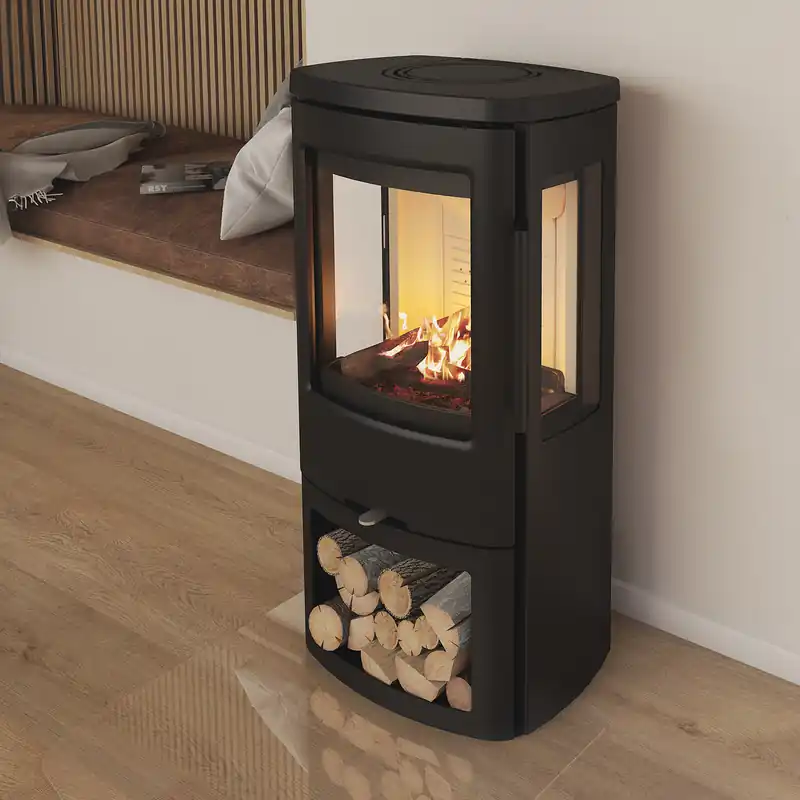 Top-Preis TermaTech TT44G Kaminofen Stahl mit Seitenglas