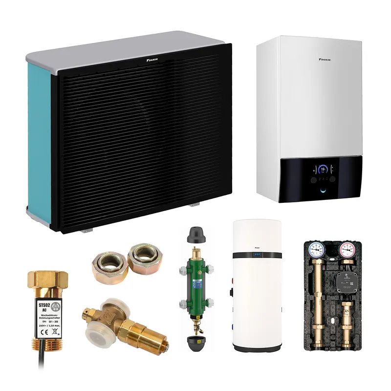 Preis Gesenkt DAIKIN Altherma 3 H MT Baugröße 10 Hydrosplit-Wärmepumpe – Set 1 Heizkreis für Heizkörper mit Trinkwarmwasserbereitung über Brauchwasser-Wärmepumpe 200 L