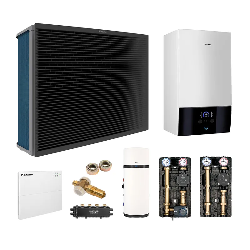 DAIKIN Altherma 3 H HT Baugröße 14 Hydrosplit-Wärmepumpe – Set 2 Heizkreise für Heizkörper und Fußbodenheizung mit Trinkwarmwasserbereitung über Brauchwasser-Wärmepumpe 200L Kracherpreis