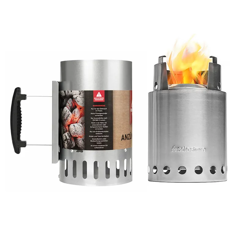 Super-Preis FEUERGOTT Anzündkamin + Solo Stove Titan Campingkocher