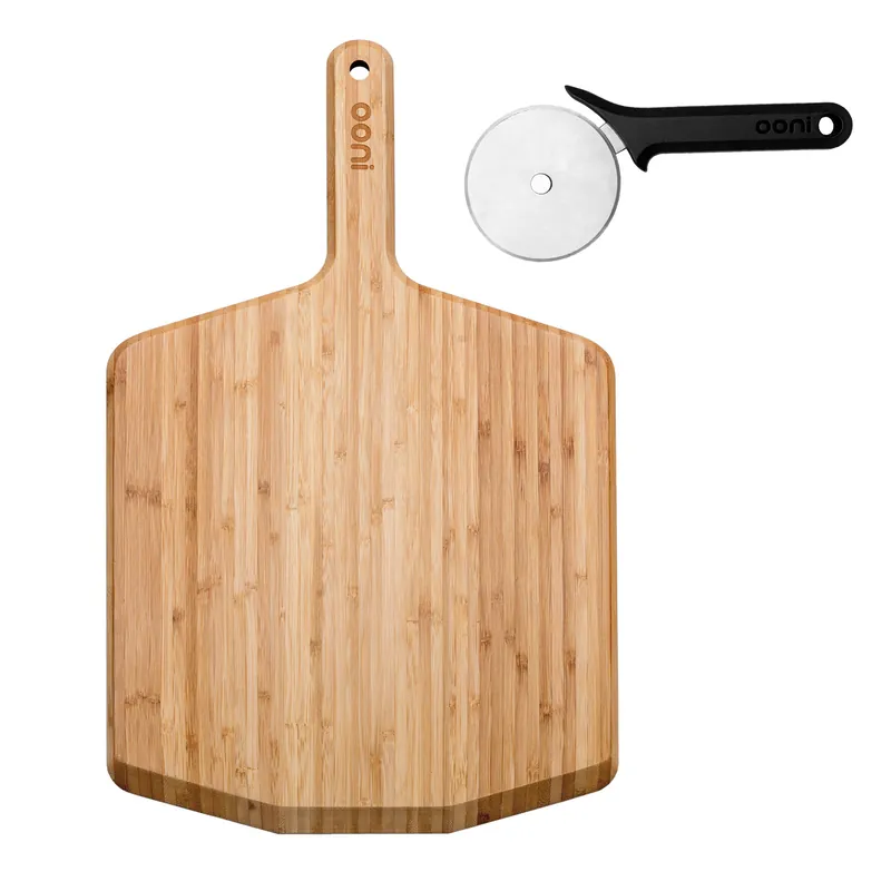 Garantierte Lieferung Ooni Pizzaschieber und Brett aus Bambus 14" - Set