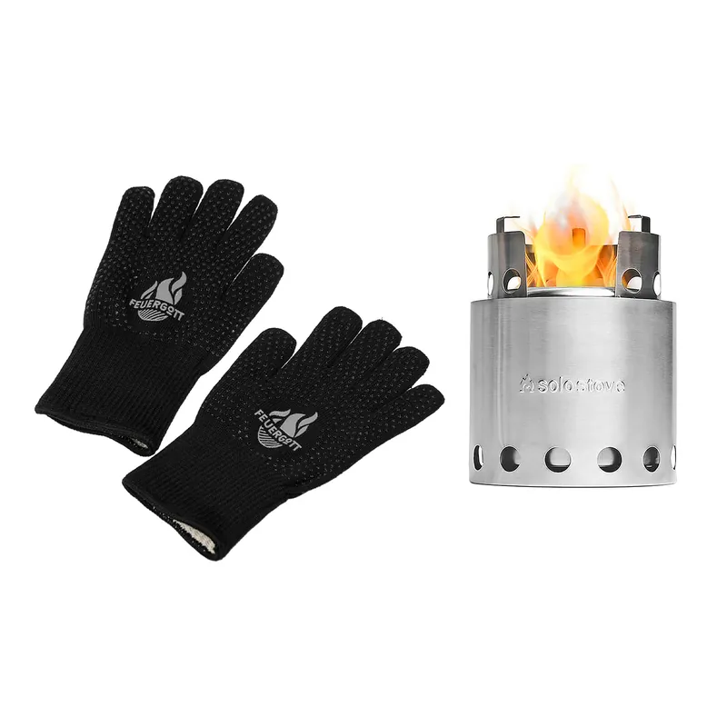 FEUERGOTT Grillhandschuhe silikonbeschichtet & Solo Stove Lite Campingkocher Mega-Angebot