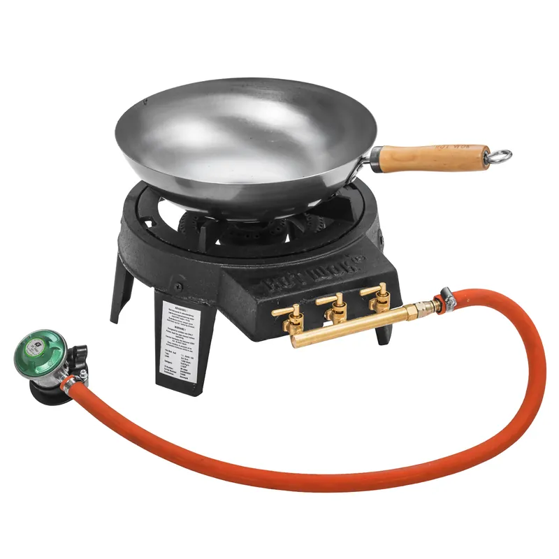 Hot Wok Wokbrenner Pro 12 kW inkl. Gas-Kit + Wokpfanne Preisknaller