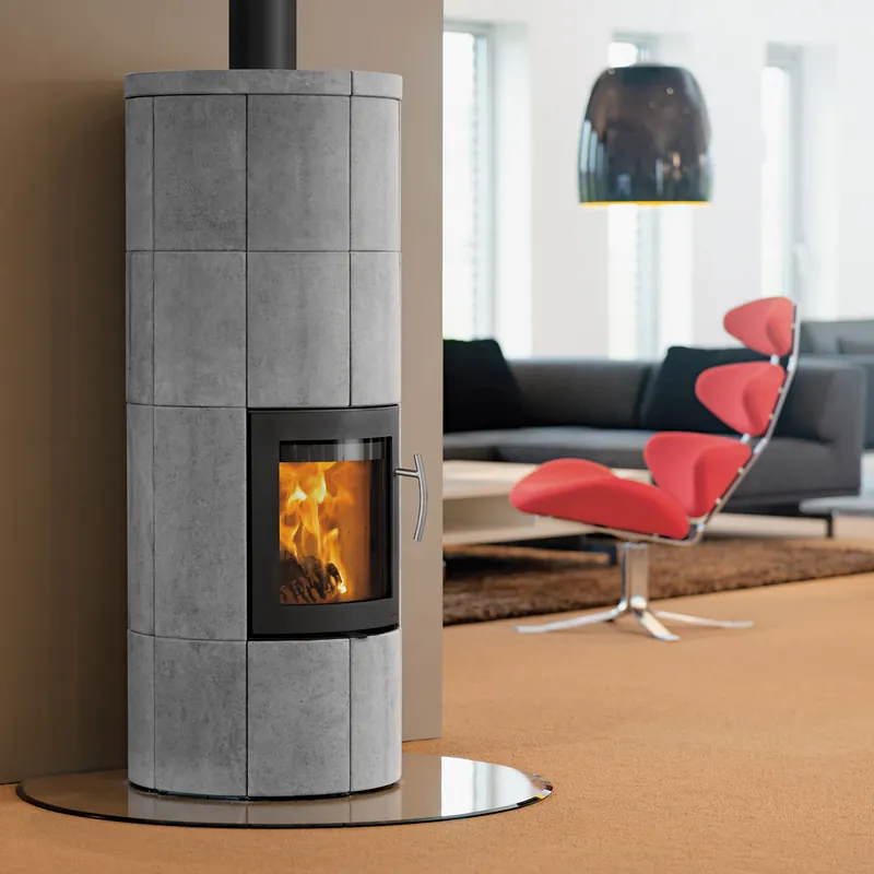Lotus M2 Kaminofen Schwarz/ Speckstein, Rauchabgang oben Bestpreis
